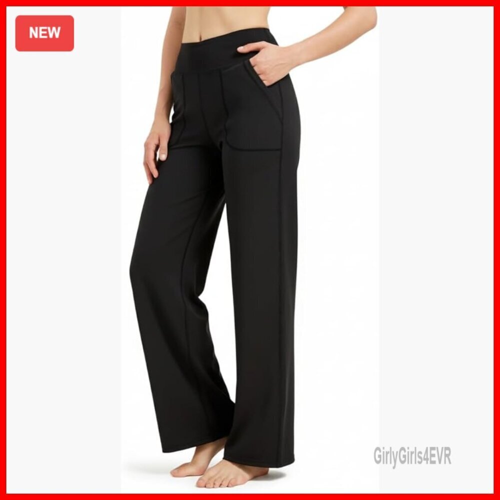 Tall Women's Flare Leggings with Pockets, 34 Inseam Yoga Pants